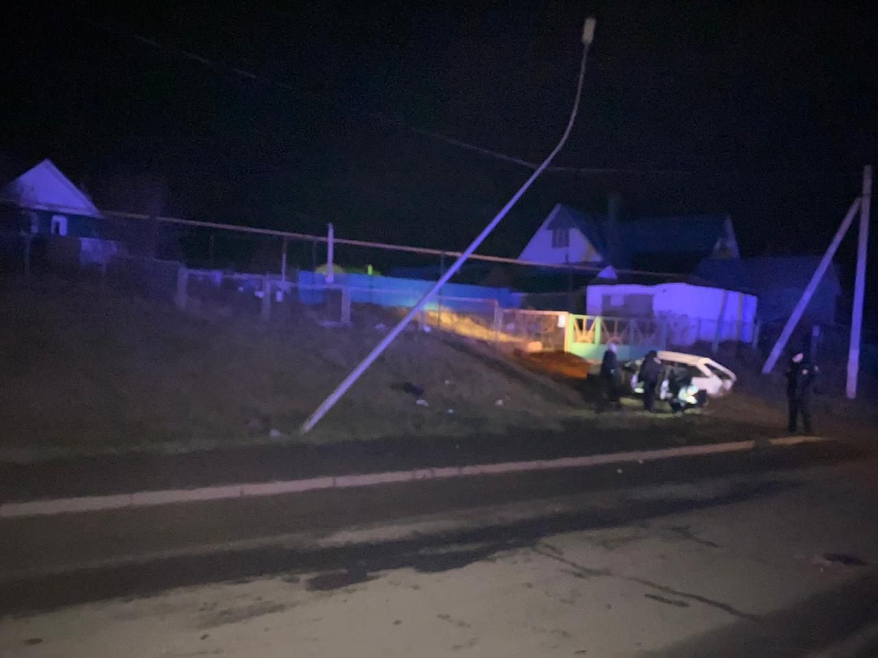 Водитель в нетрезвом состоянии сбил столб электропередач в Тимяшево