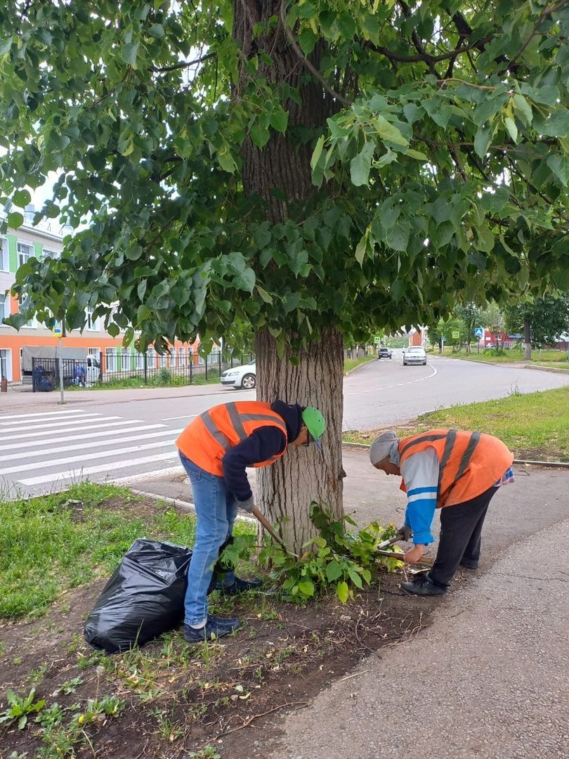 В Лениногорске продолжается работа по благоустройству города