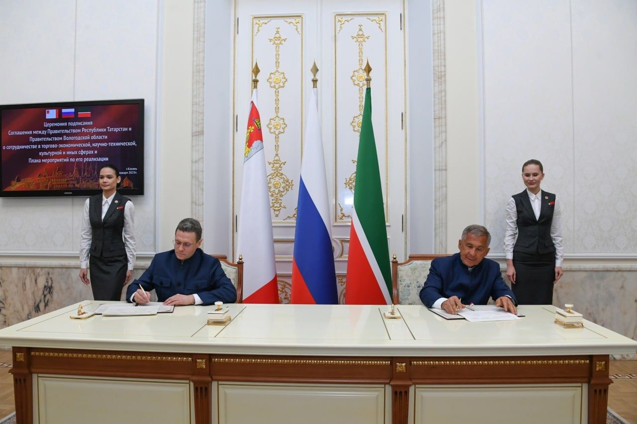 Рустам Минниханов встретился с Губернатором Вологодской области Георгием Филимоновым