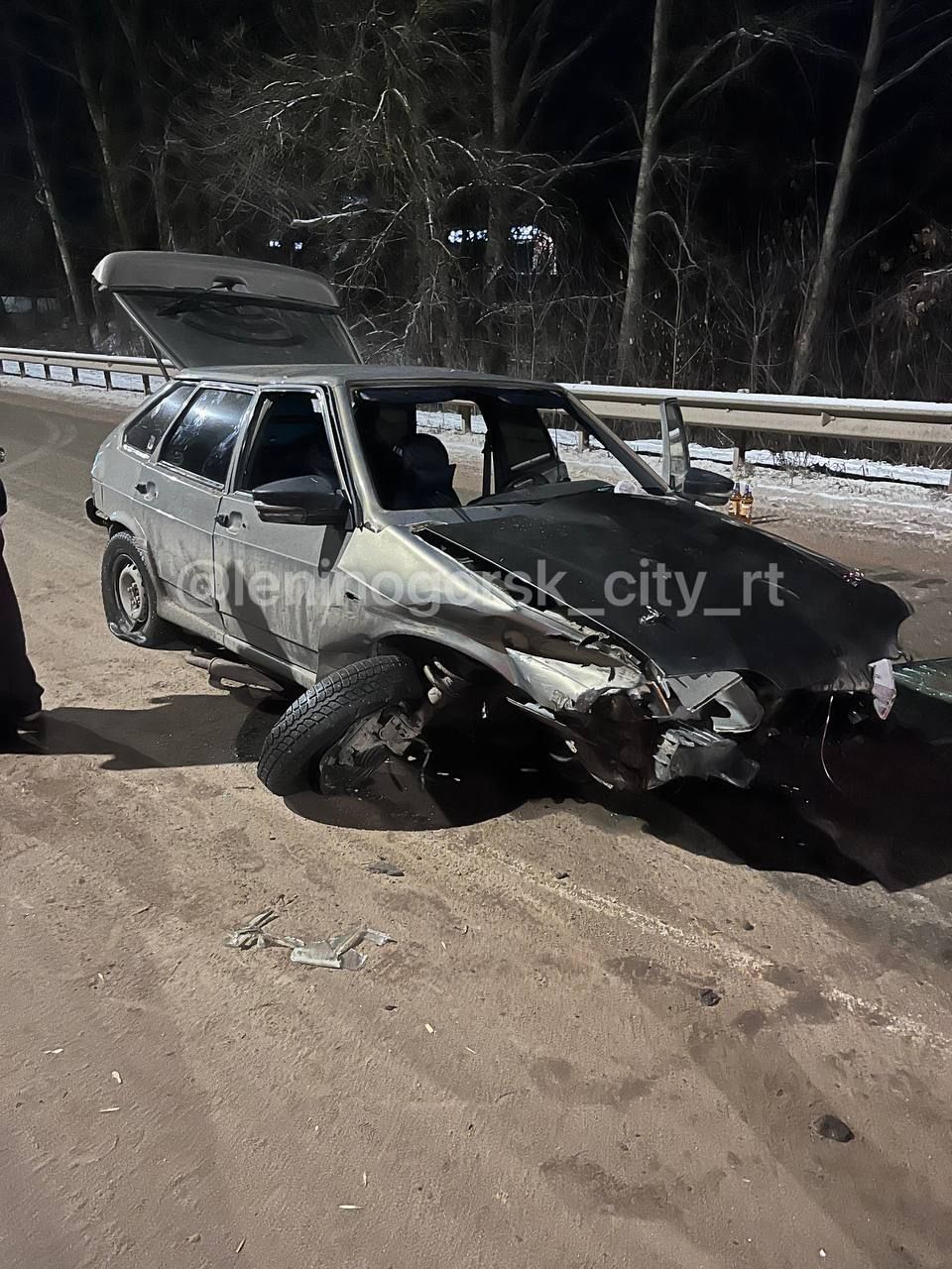 В Лениногорские пьяный водитель попал в аварию