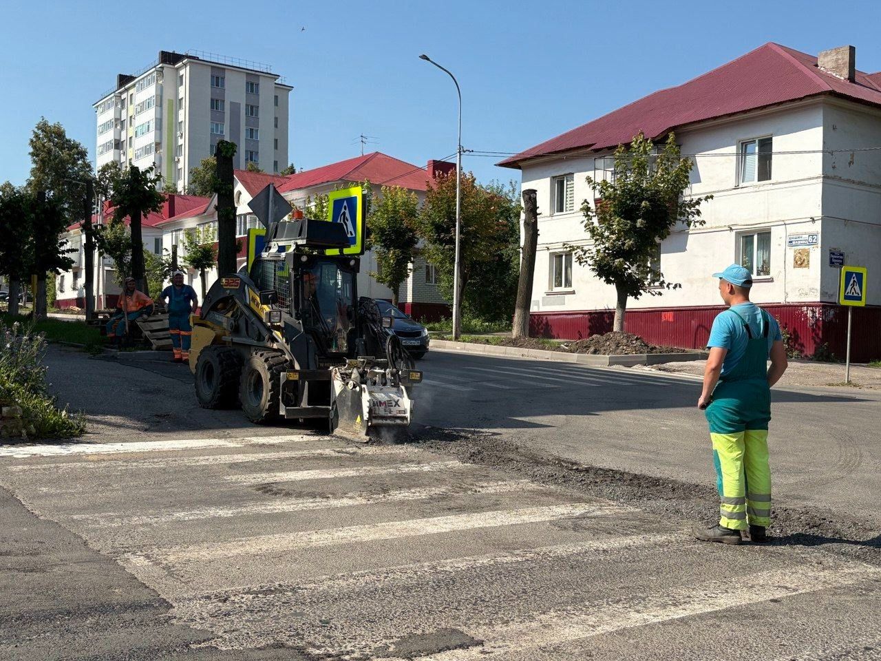В Лениногорске ведутся дорожные работы