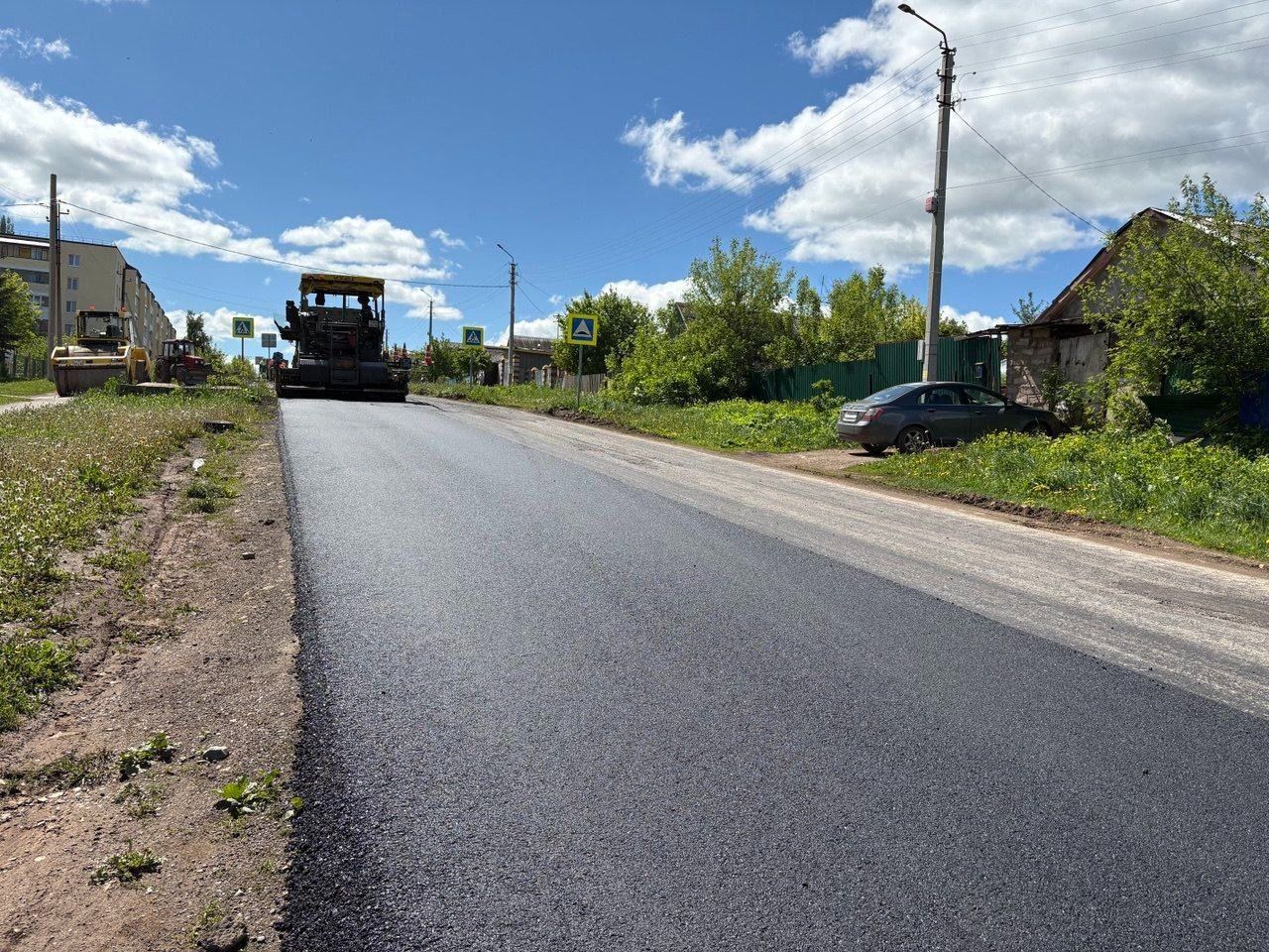 В Лениногорске ведутся дорожные работы