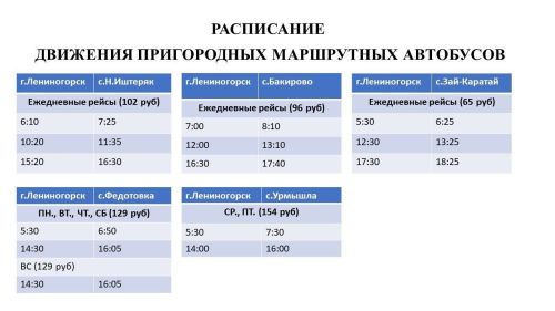 В Лениногорском районе возобновили движение сельских автобусов