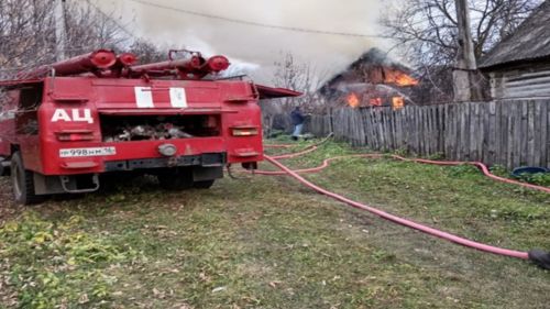 В Лениногорском районе произошёл пожар