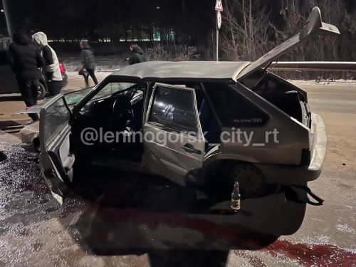 В Лениногорские пьяный водитель попал в аварию