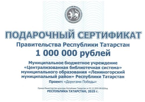 Библиотечная система Лениногорска выиграла грант в миллион рублей