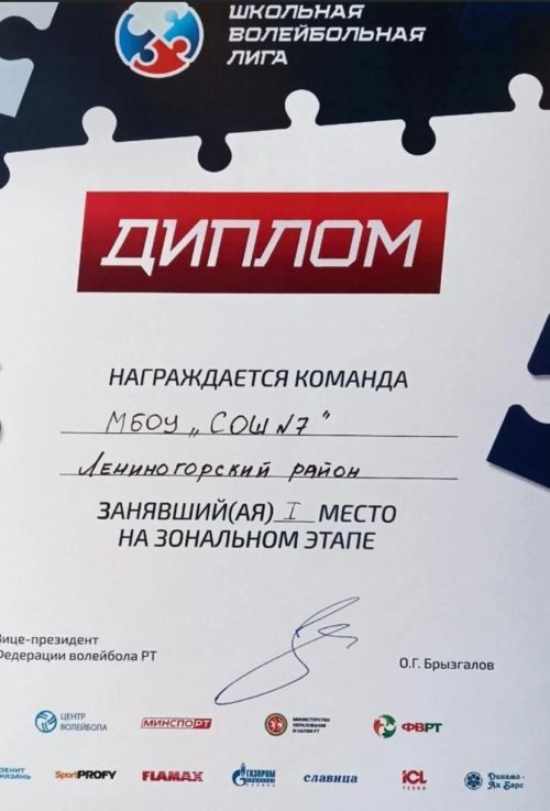 Волейбольная команда девушек из Лениногорска победила в зональном этапе Школьной лиги