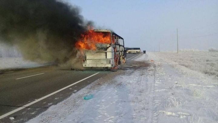 ​Сгоревший в Казахстане автобус направлялся в Казань