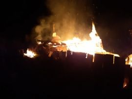 Крупный пожар в Лениногорском районе