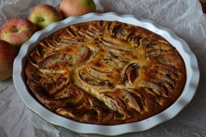 Рецепт дня! Простой и очень вкусный насыпной яблочный пирог Три стакана