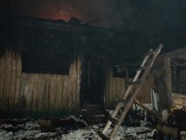 В Лениногорске снова сгорела баня