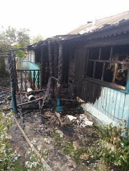 Пожар случился в Лениногорском районе