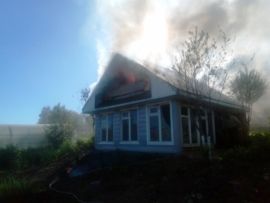 В Лениногорском районе полностью ликвидирован пожар
