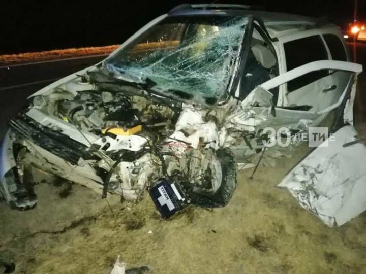 Водитель легковушки погиб после лобового столкновения на трассе в РТ