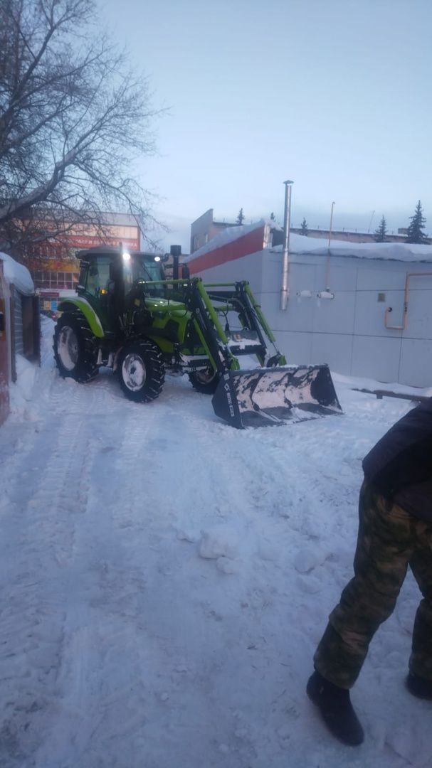 В Лениногорске продолжается борьба с последствиями снегопада