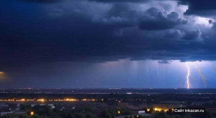 Дождь, гроза, град и сильный ветер ожидается в Татарстане