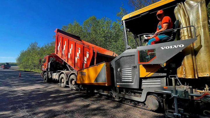 В Татарстане по нацпроекту выполняют ремонт дороги Русский Акташ – Кузайкино в Альметьевском районе