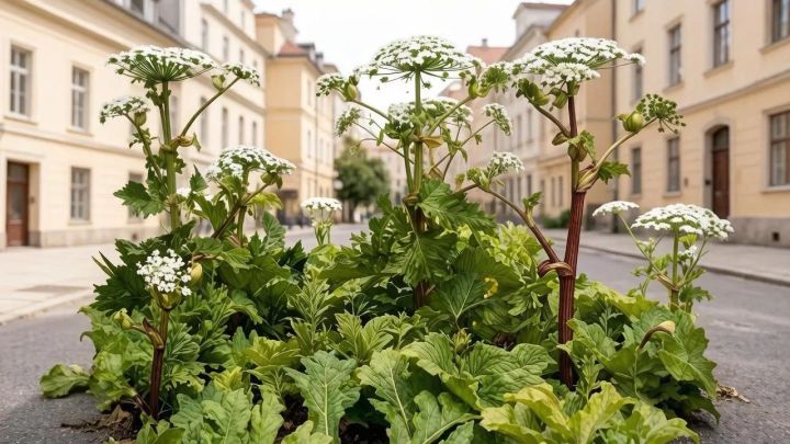 Жители Лениногорска пожаловались на опасное растение борщевик на улице