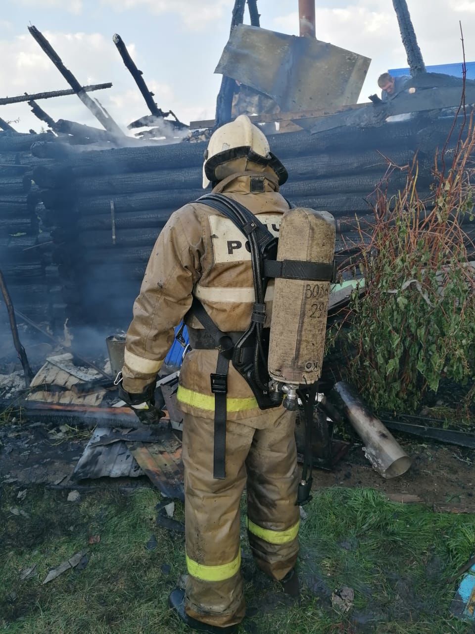 Пожар на Солнечной улице в Лениногорске