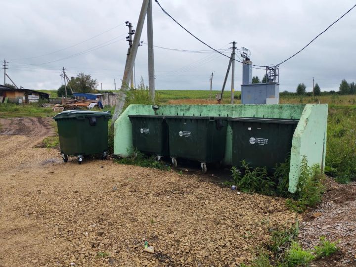 В селе Ивановка Лениногорского района на средства самообложения закупили мусорные контейнеры